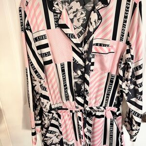 Victoria's Secret Floral and Striped Robe
